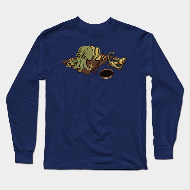 R'lyeh Sashimi Long Sleeve T-Shirt by lopescodesign